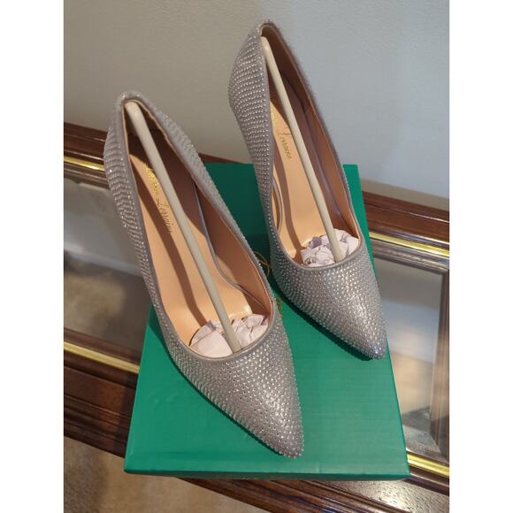 Lauren Lorraine Dori Silver Stiletto Heel Size 7.5 NIB - Picture 2 of 5